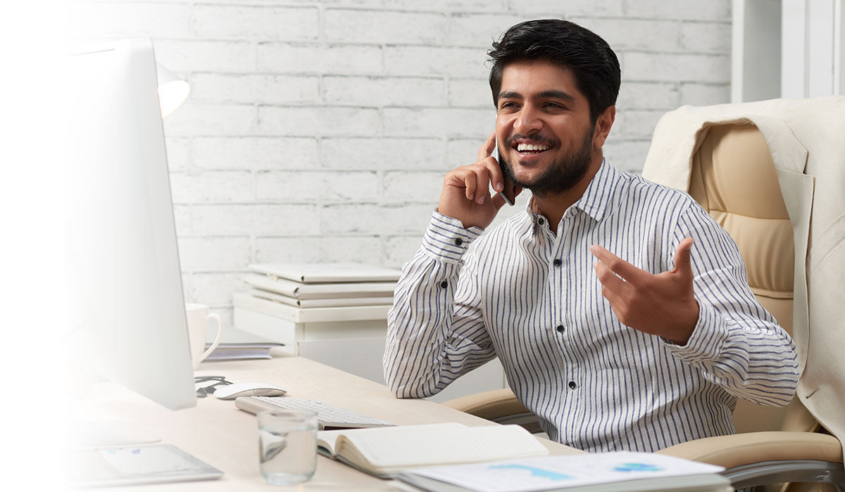 A businessman in suite
